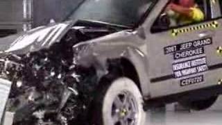 Crash Test 2007 Jeep Grand Cherokee IIHS [upl. by Ydissak]