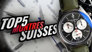 TOP 5  DES MONTRES 🇨🇭 SUISSES ENTRE 100 ET 1000€ SWATCH  TISSOT  LONGINES [upl. by Bodwell373]