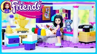 Emmas Deluxe Bedroom LEGO Friends Build Review Silly Play Kids Toys [upl. by Levana]