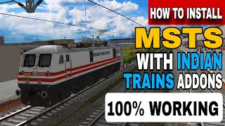 HOW TO DOWNLOAD amp INSTALL MSTS WITH TRAIN amp ROUTES 100  WORKING TRICKS PART 1 [upl. by Betti]