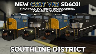 New CSXT YN3 SD60Is  Norfolk Southern Thoroughbred C408W amp SD80MAC in Southline District [upl. by Butler]