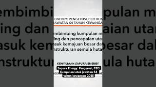 Sapura Energy Pengerusi CEO Kumpulan letak jawatan S4 tahun kewangan 2025 [upl. by Irwin28]