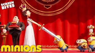 Minion Kevin Gets Knighted  Minions 2015  Screen Bites [upl. by Aneehsor25]