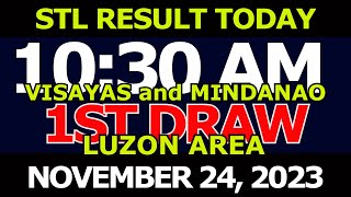 Stl Result Today 1030 am draw November 24 2023 Friday Live Luzon Visayas and Mindanao [upl. by Tolman]