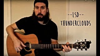 Thunderclouds LSD chords and tabs  guitar tutorial [upl. by Helfand908]