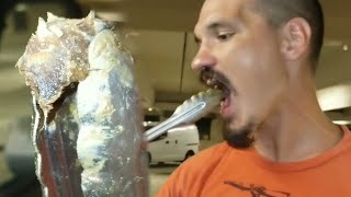 Man Eats Maggot Infested Meat [upl. by Airdnassac]