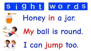 Sight Word Sentences  Preprimer Sight Words Part 2 [upl. by Menon]