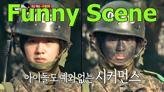 HOTReal Men in Women Ver 진짜사나이여군특집2  camouflage cream on face 위장크림 누가누가더 까만가 20150201 [upl. by Lanny210]