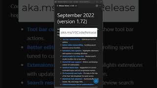 VS Code September 2022 Release Highlights v172 [upl. by Edlin]