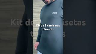 Kit de 3 camisetas masculinas térmicas segunda pele com proteção UV tecido gelado [upl. by Mcneil]