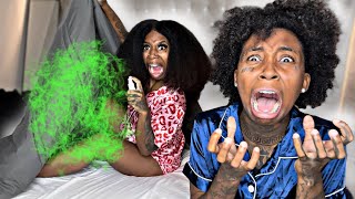 SPRAYING FART SPRAY 💩 UNDER THE COVERS PRANK On GIRLFRIEND 😱  SHE GOT MAD [upl. by Clava]