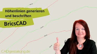 BricsCAD Höhenlinien erzeugen und beschriften [upl. by Vins]