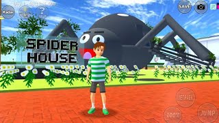 Yuta sees a big spider house in Sakura School Simulator [upl. by Novhaj]