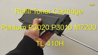 How to refill Toner cartridge Pantum TL410H P3010 P3020 M7200 M7300 [upl. by Hafeetal]