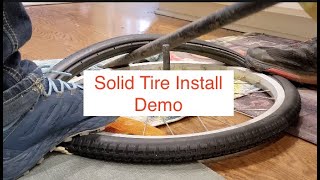 How to install a solid bike tire Catazer Bicycle Solid Tires 20 Inch 20x150 Tires [upl. by Pedro]