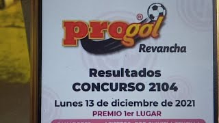 Resultados Progol 2104 Lista De Premios [upl. by Boarer]