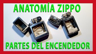 Zippo Anatomía Piezas del encendedor Cómo funciona el encendedor Zippo [upl. by Stacey]