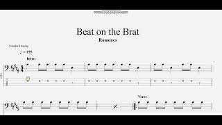 Ramones  Beat on the Brat bass tab [upl. by Adaynek]