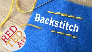 Backstitch How To  Basic Sewing Embroidery amp Hand Sewing [upl. by Etnaud]