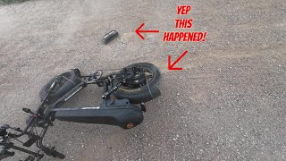 Crashed my 60V Goat Power Bikes Power Goat V2 riding on a rough dirt road [upl. by Minica278]