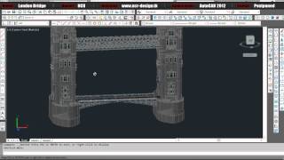 Tower Bridge Autocad 3D [upl. by Araeic]