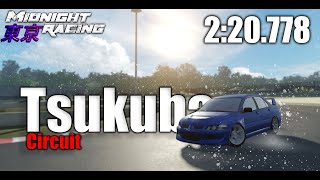 TUNED EVO 9Midnight Racing  Tokyo Sub 221 FULL Laps on Tsukuba Circuits [upl. by Draned]