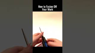 How to Fasten Off Your Work crochet beginnercrocheter crochetprojects crochetpatterns [upl. by Sackville]