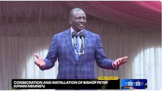 quotJuzi nilisalimiwa na catholic bishopsquot President William Samoei Ruto speech in Embu [upl. by Eceinwahs]