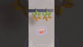 diy💛Gowri Shell Earring💚ytshorts simple craftideas [upl. by Eerdna]