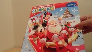 SURPRISE OPENING OF THE DISNEY MICKEY MOUSE CLUBHOUSE CHRISTMAS ADVENT CALENDAR [upl. by Nayrda657]