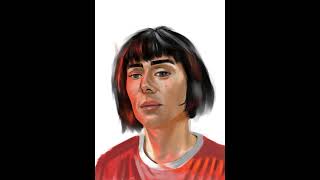 red portrait study speedportraitpainting portraitpainting portraitart artist drawing shorts [upl. by Krock895]