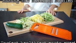 Making Zucchini Noodles with Julienne Vegetable Slicer [upl. by Akemal]