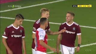 Sparta Praha vs SK Slavia strkanicečervené kartyfauly [upl. by Ardath]