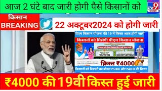 19th installment date 2024  pm kisan 19 kist kab aayegi  pm kisan new update 2024 [upl. by Floeter]