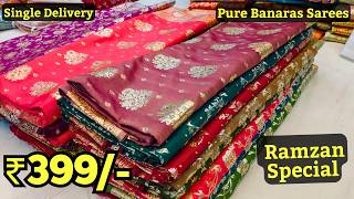 Charminar Pure Banarasi Sarees Single Piece Delivery Work Sarees Wedding Dresses Hyderabad [upl. by Ennayhs114]