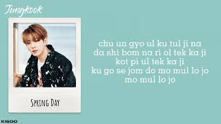 BTS  Spring Day Easy Lyrics 봄날 [upl. by Clemen]