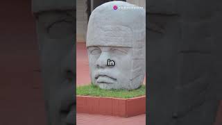 Olmec heads Ancient carvings of mystery mystery AncientArt History Archaeology shorts [upl. by Drud]