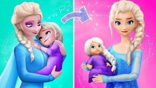 Elsa und Anna mit ihren Babys  32 Frozen DIYs [upl. by Irab898]