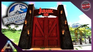 WELCOME TO JURASSIC ARK  ARK SURVIVAL EVOLVED JURASSIC PARK MOD EP1 [upl. by Nanaj]