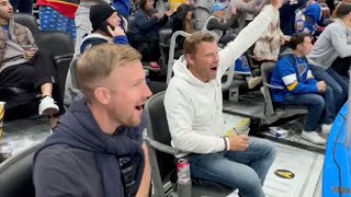 Blues fans get surprised with glass seat upgrade [upl. by Klecka]