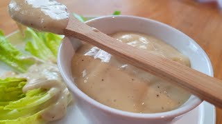 Vegan Creamy Caesar Salad Dressing  No Oil No Nuts [upl. by Stan]