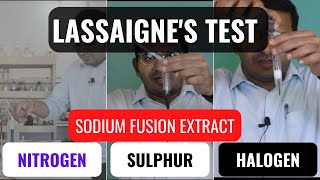 Lassaignes Test I Sodium Fusion Extract I Nitrogen Sulphur Halogen I 50K Views jee neet [upl. by Riffle]