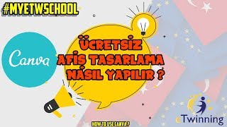 eTwinning Ücretsiz afiş  poster  sunum yapma  Canva programı Kullanım [upl. by Gwyneth465]