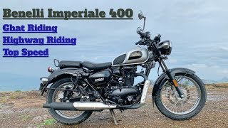 Benelli Imperiale 400 Ghat  High Speed Ride Review Hindi  English [upl. by Akeirahs]