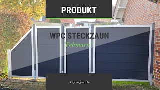 WPC Zaun Fehmarn 180x180 cm anthrazitsilber [upl. by Yarrum]