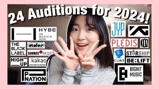 24 KPOP Auditions for 2024 for ANYONE [upl. by Pirri717]