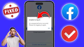 Como corrigir o problema de não conseguir fazer login no Facebook  Ocorreu um erro inesperado [upl. by Maurer555]