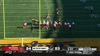 Cal misses 28 yard field goal to lose vs NC State [upl. by Yance]