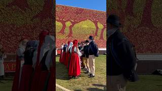 Swedish folk dance by Österlen folkdansgille  Apple market in Kivik  Sweden [upl. by Imak]