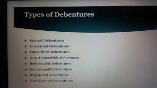 Debentures Types of Debentures  Advantages and disadvantages of Debentures [upl. by Ahsinauq]